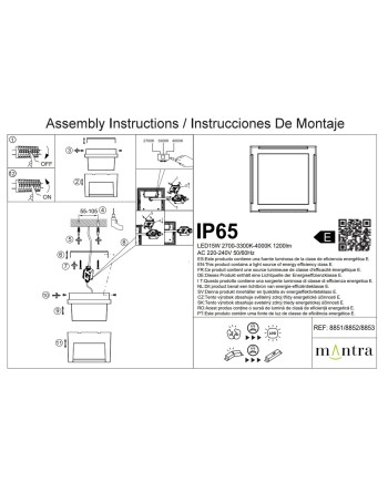 CREEK * PLAFON/APLIQUE EXTERIOR BLANCO LED IP65 - 15W - CCT